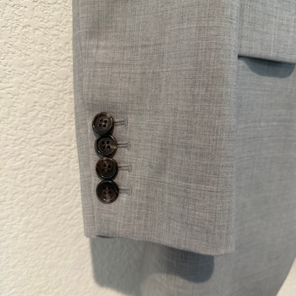 Theory Women Light Gray Wool Blend Classic Suit Blazer Sz 6 Lightweight Business - Picture 12 of 13